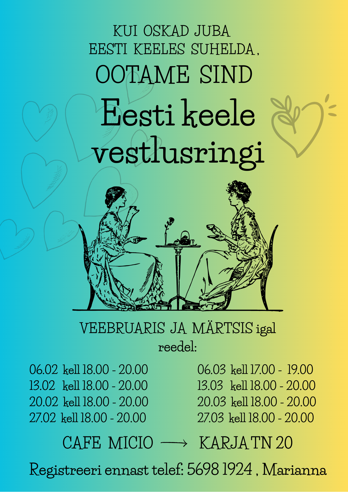 Tasuta eesti keele õppimise vestlusring Haapsalus Eesti keele õppe vestlusringid Haapsalus