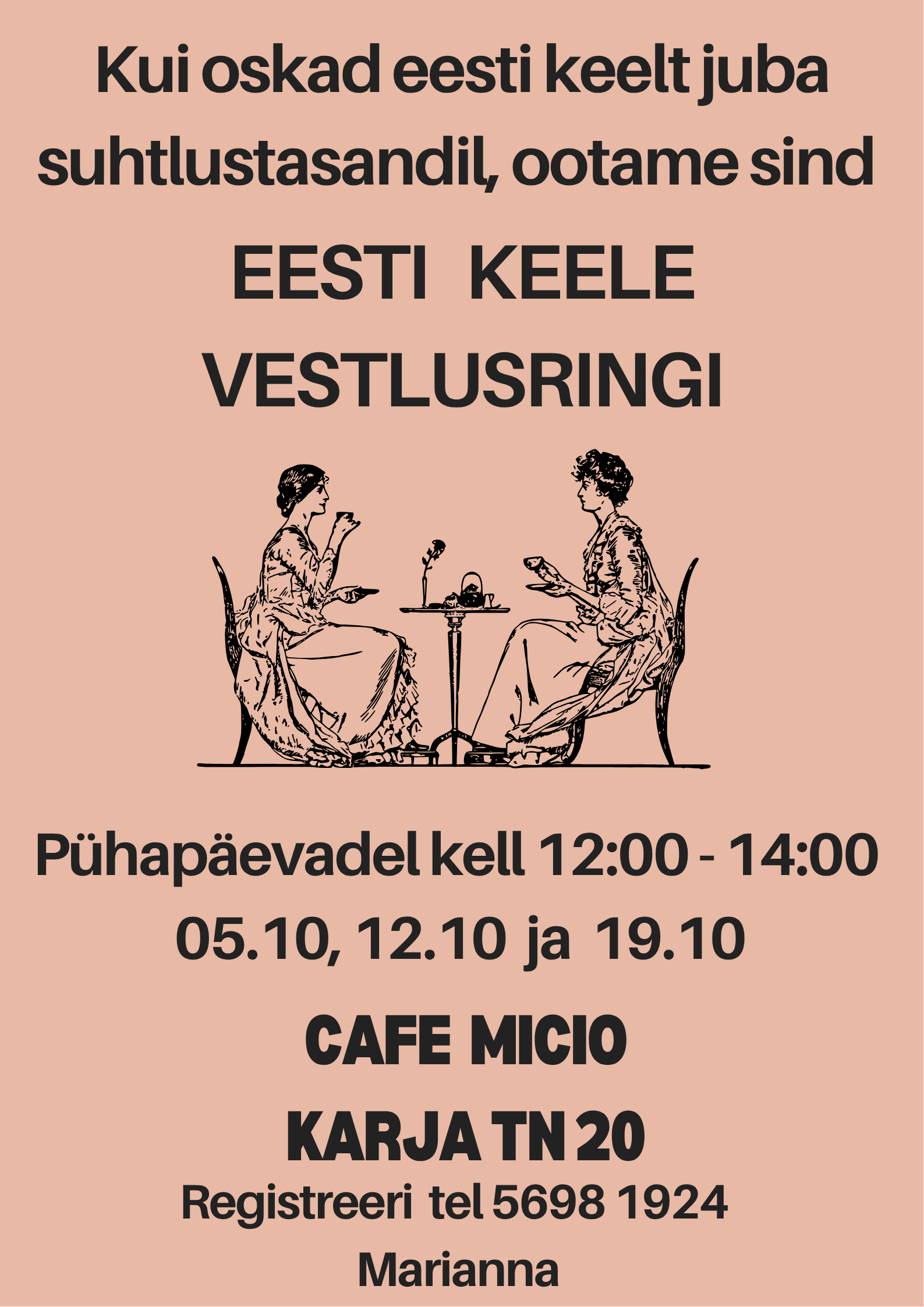 Tasuta eesti keele õppimise vestlusring Haapsalus Eesti keele õppe vestlusringid Haapsalus