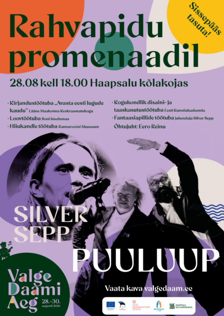Rahvapidu promenaadil Haapsalus 28. augustil 2026, Puuluup ja Silver Sepp